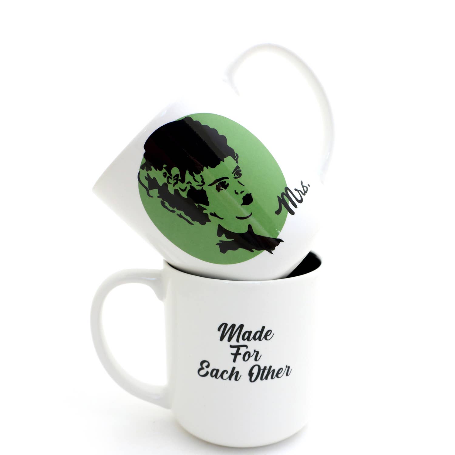 Lenny Mud – wholesale Kaffekoppar – Herr och fru Frankenstein 16oz. Gjord för varandra Muggset2