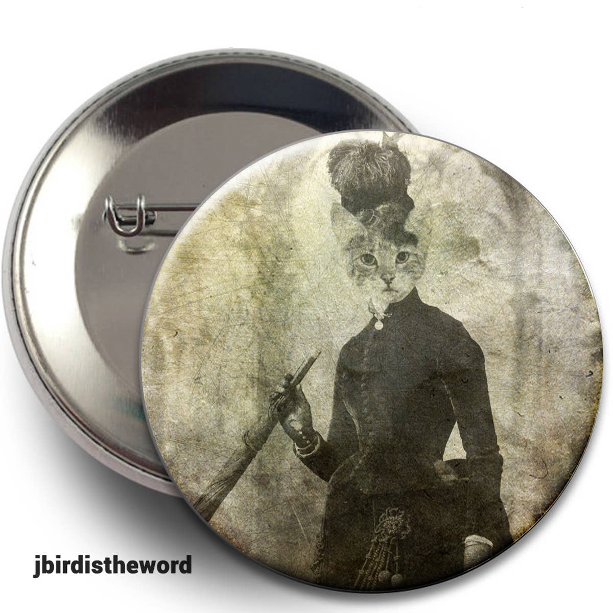 The Wild Oddisorium - Vente Épinglettes/boutons - Boutons de chat, épingles, badges, points de vente, chats drôles dans les vêtements, mignon12