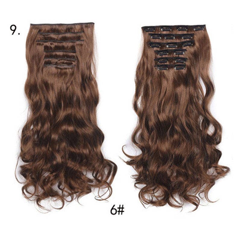 VIGOR - Wholesale Hair Extensions - Long Curly Wavy Hair 16 Clip In Hair Extension16