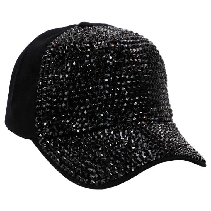 Cap Zone - Wholesale Baseball Cap - Women's - Bedazzled Full Bling Rhinestone Silky Baseball Cap4