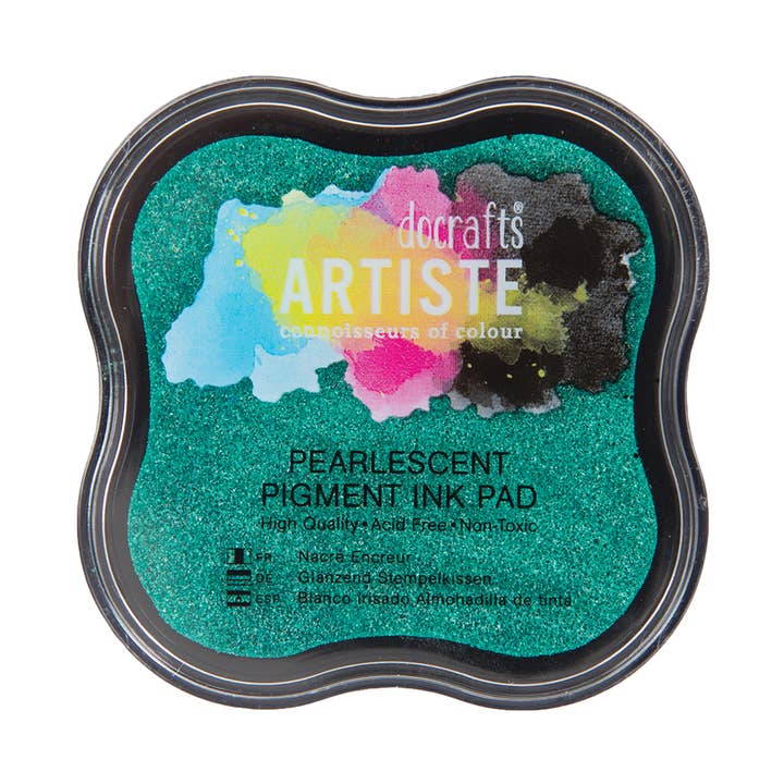 Artiste Pigment Ink Pad - Pearlescent Mantis Green for wholesale by West Design Products