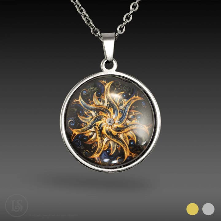 Pendente Celestial Pinwheel, 28mm por atacado de Liz Sabol Jewelry Art