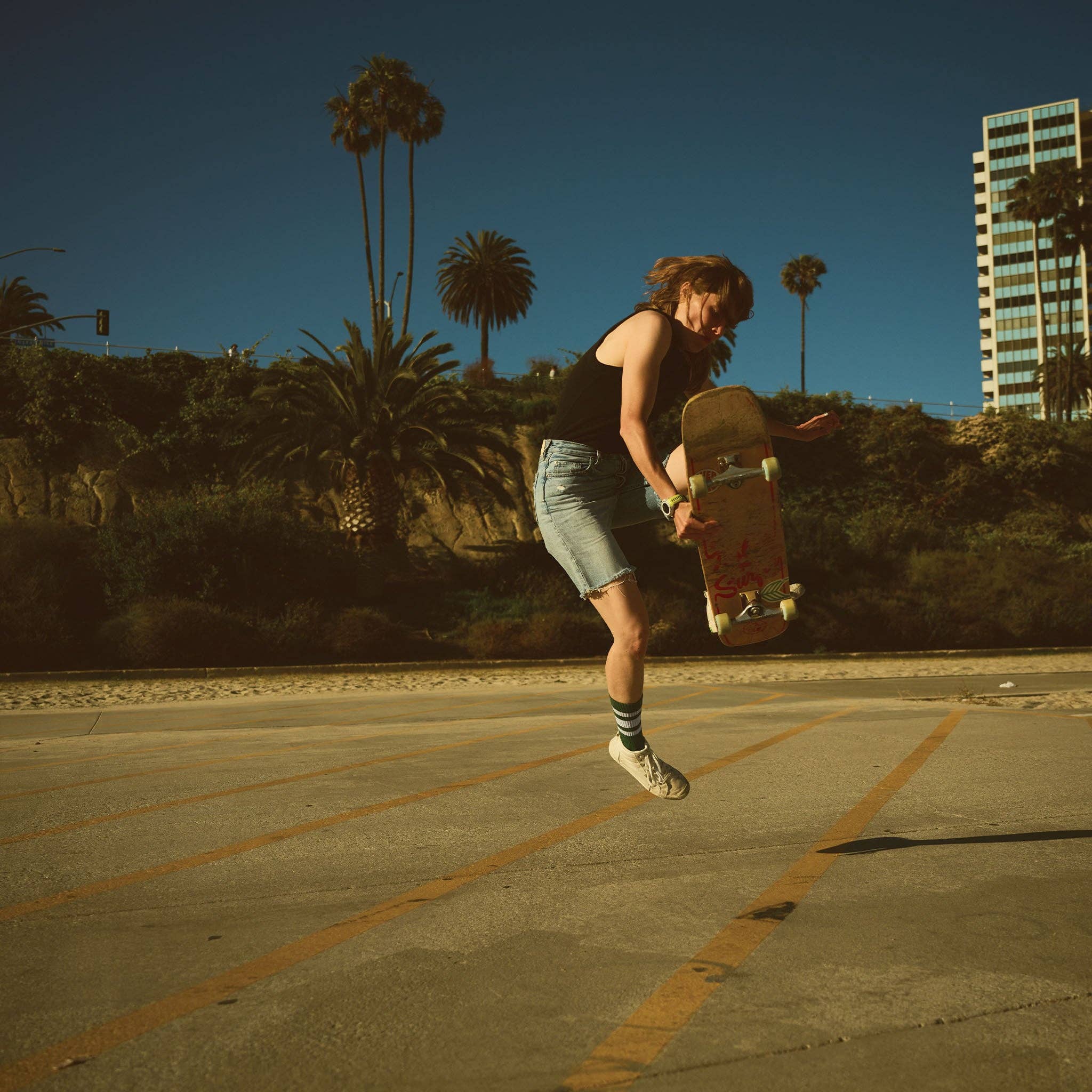 Bosque Verde Calcetines de rayas blancas | Verde bosque de venta al por mayor en Faire8