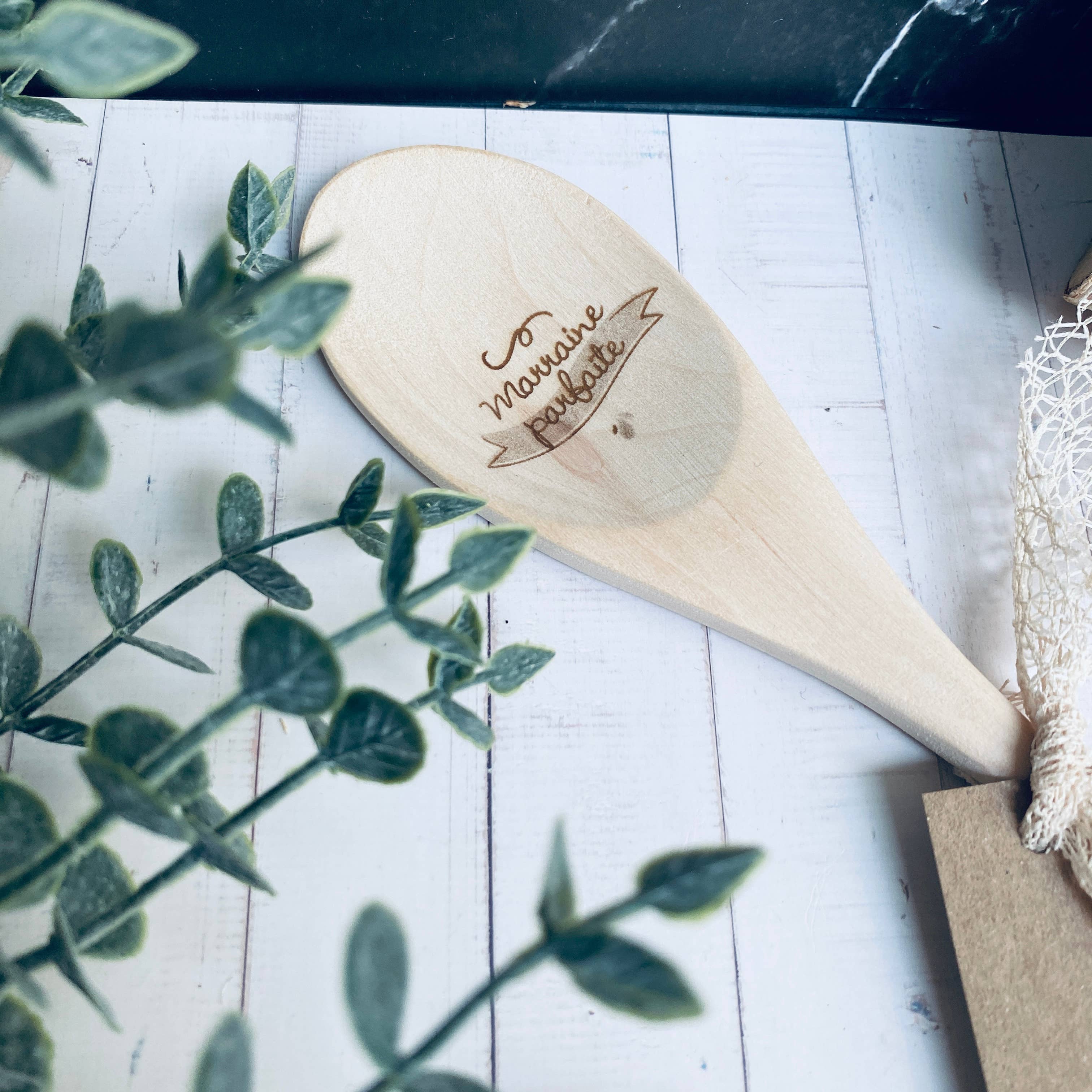 La vie en magenta - Wholesale Kitchen Spoon - Engraved Wooden Spoon – Super Godmother0