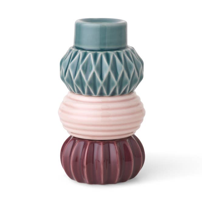 Samsurium Candlestack dark, powder & aubergine set of 3 pcs. for wholesale by Dottir Nordic Design