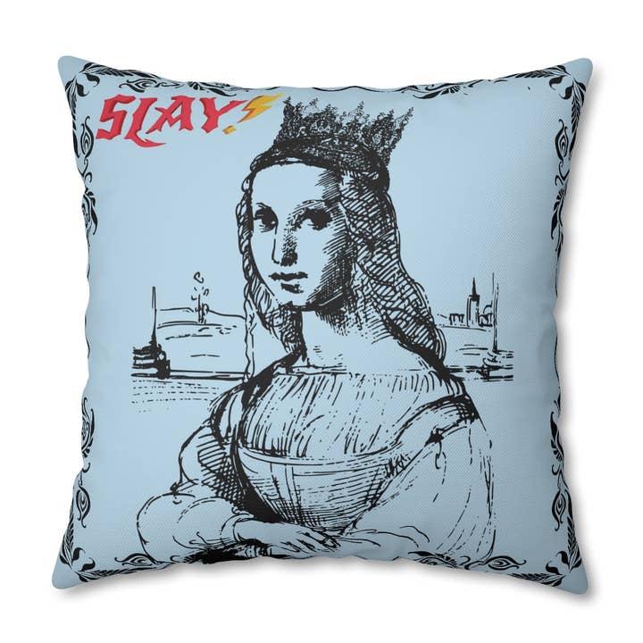 Slay Pillow Case - Throw Pillow Cover - Grandmillennial Style for wholesale by Peccole House