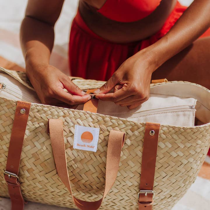 Picnic Time Family of Brands - Wholesale Cooler/Cooler Bag - Hermosa Insulated Woven Seagrass Beach Cooler Bag19