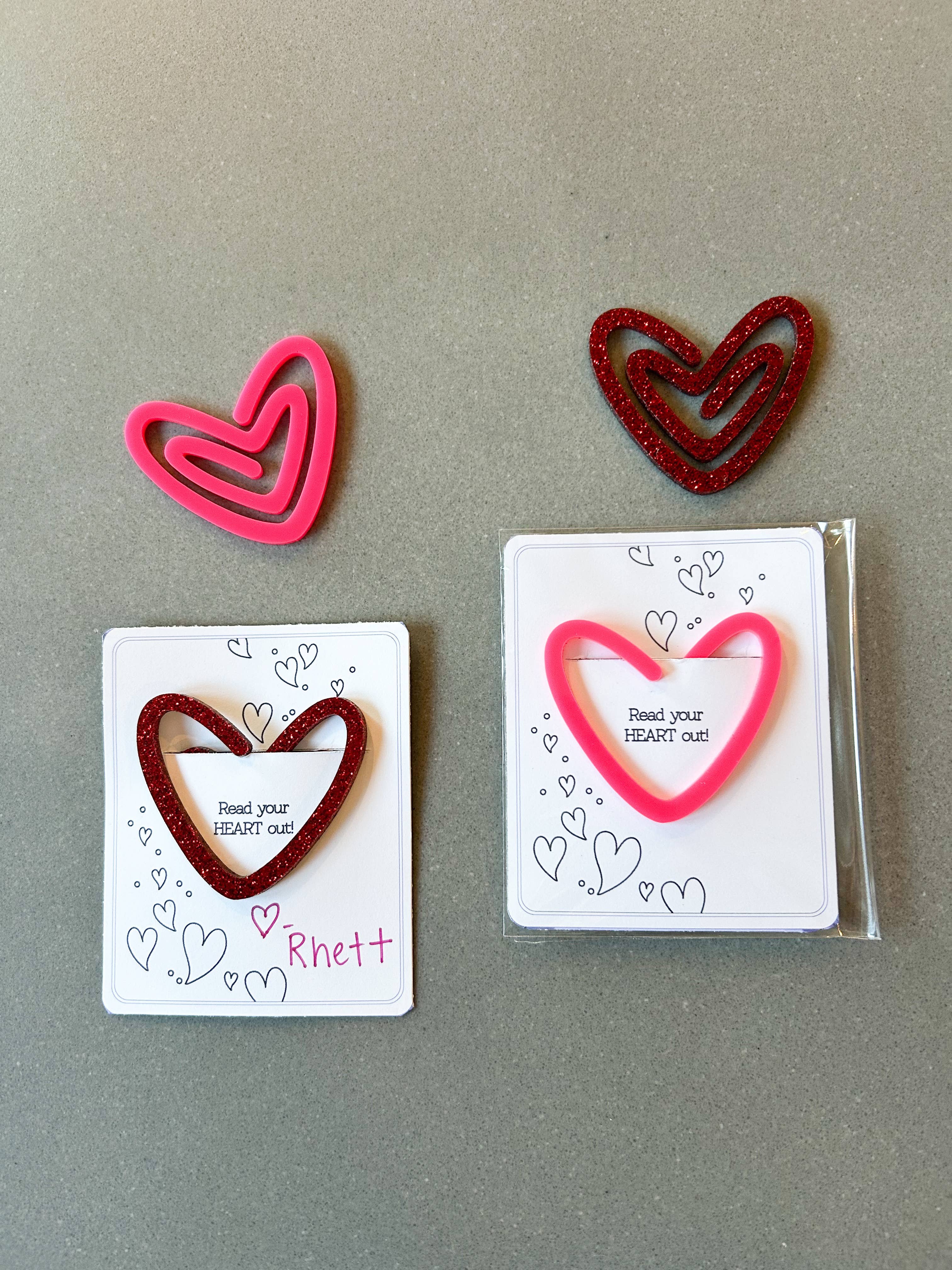 BB’s Shebang- Custom Gifts - Vente Marque-page - Signet de Saint-Valentin en forme de cœur