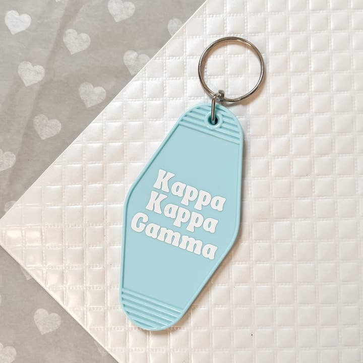 Kappa Kappa Gamma Sorority Keychain for wholesale by Golden Sol Collective