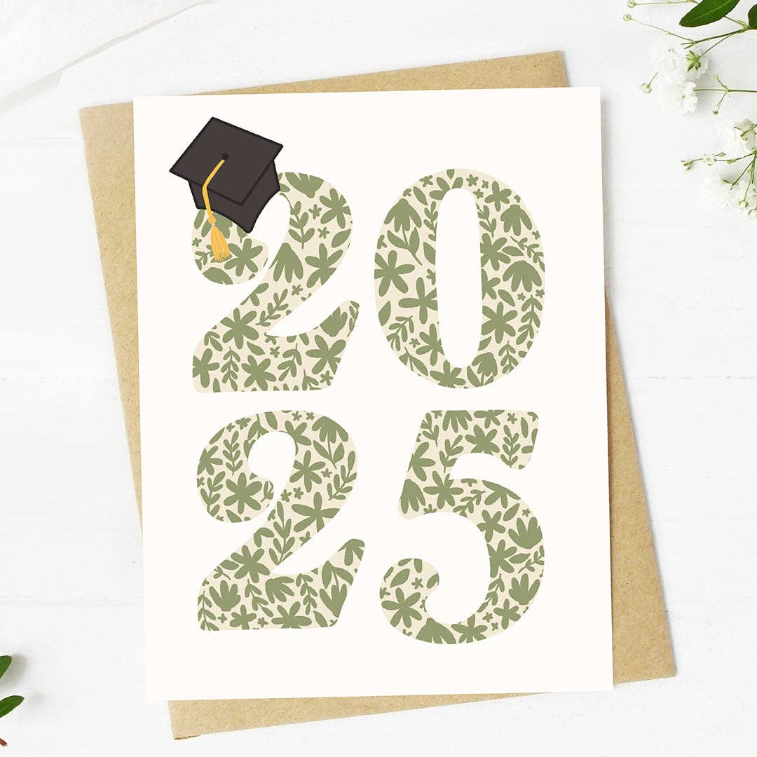 Big Moods - Wholesale Graduation Card - 2025 Floral Pattern Graduation Greeting Card3