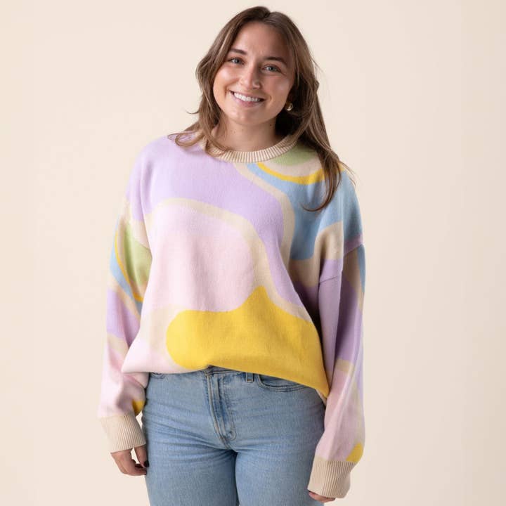 Wavy Oversized Human Sweater for wholesale by Sunbean