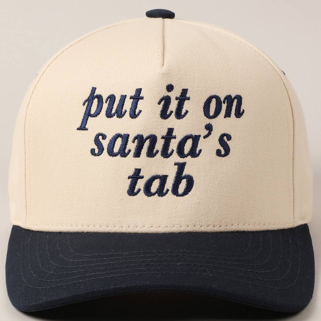 Fashion City - Wholesale Honkbalpet - Dames - Baseballpet met Borduurtekst 'Put It On Santa's Tab'31