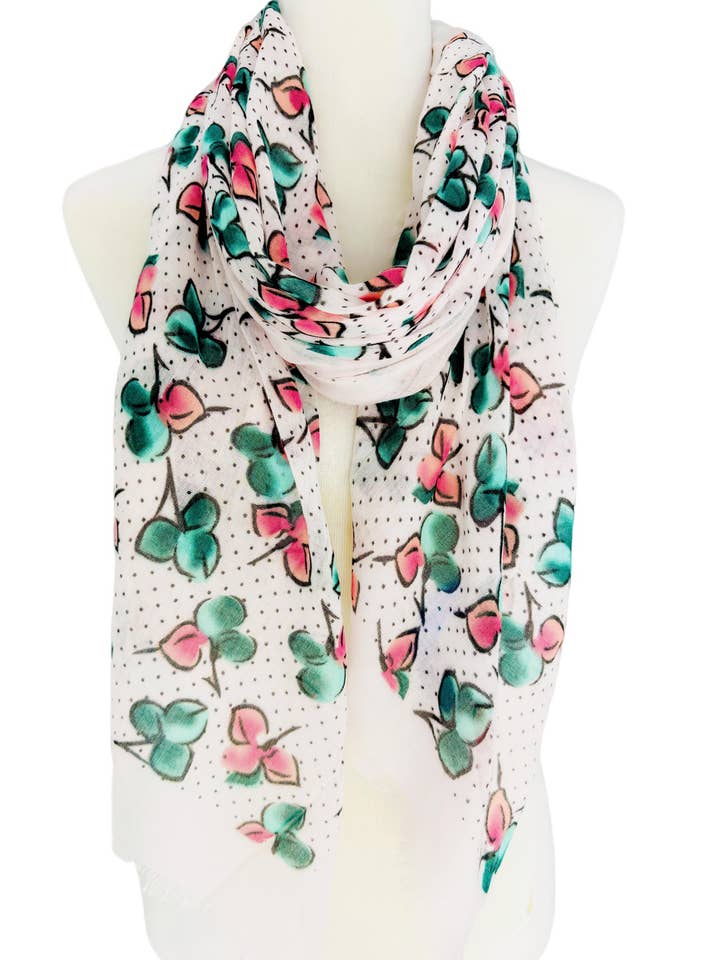 2 Colors--JC021264 Abstract Flower Watercolor Scarf for wholesale by JC Sunny Fashion