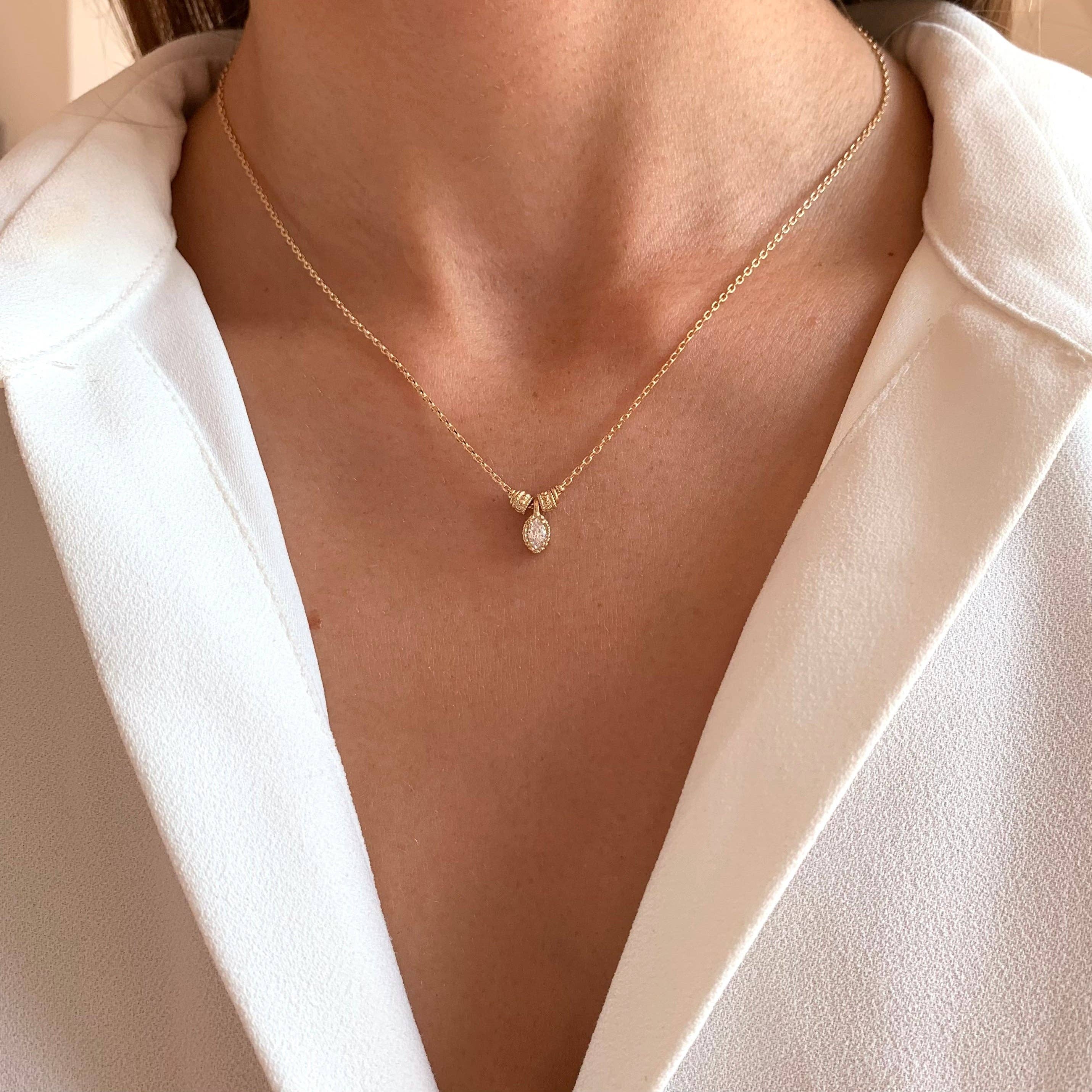 Meora Paris - Wholesale Pendant/Charm Necklace - Éléna necklace gold-plated 18k1