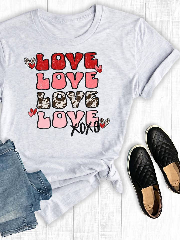 Ash Estampa de vaca Love XOXO para venda a revendedores na Faire0