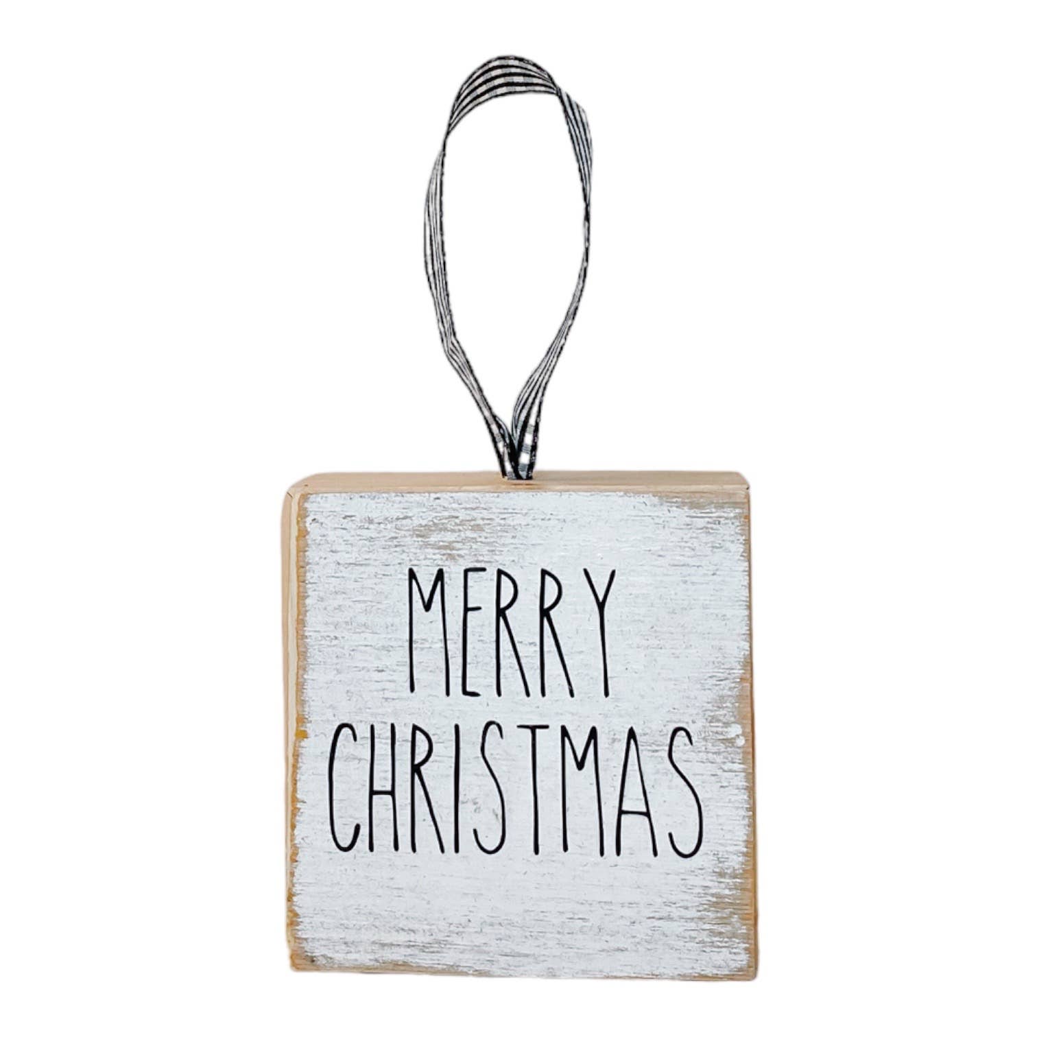 Joshua Jar - Wholesale Ornament Set - Farmhouse Block Christmas Ornament Set of Six6