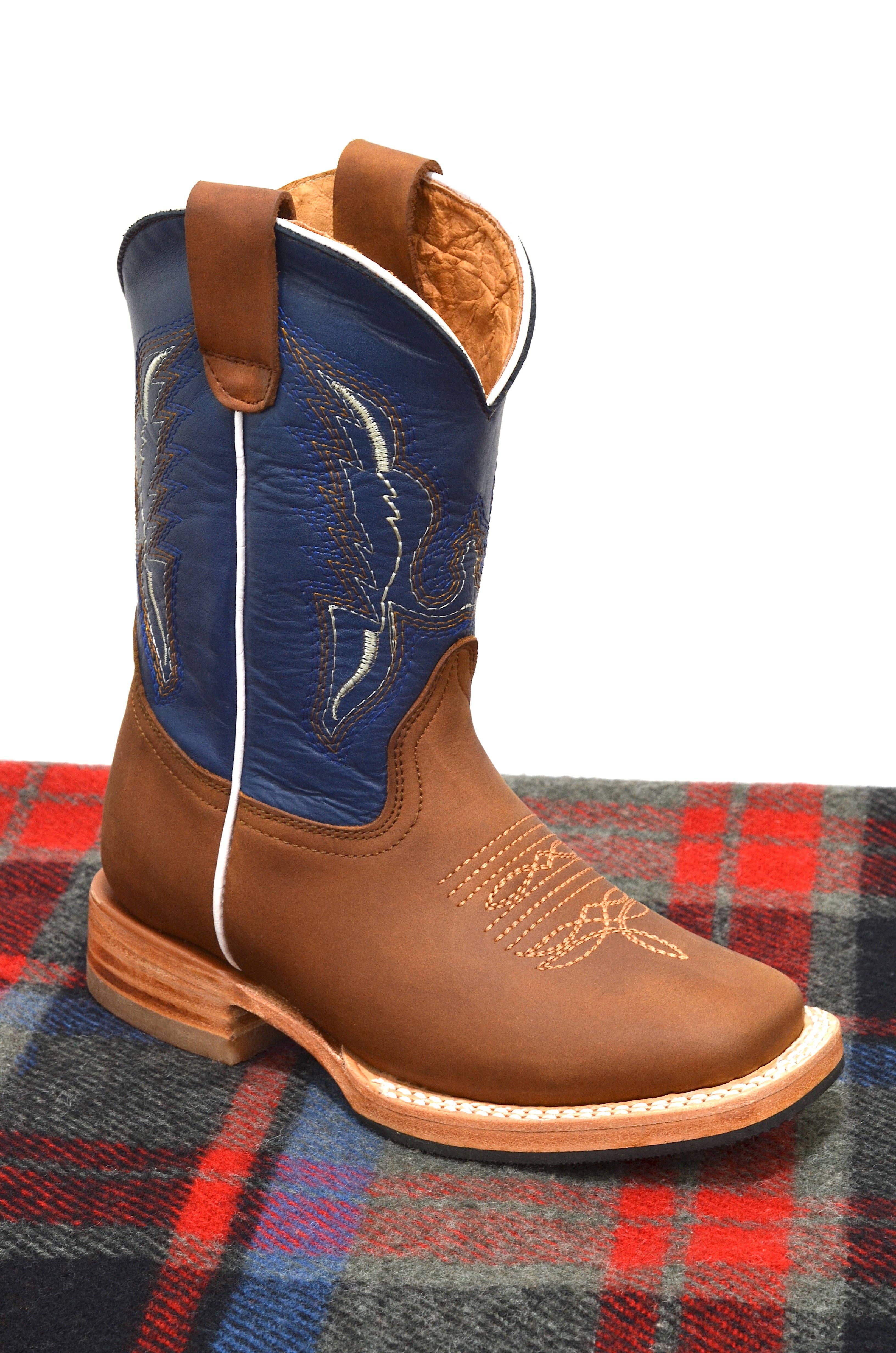 BLEU 3105 BOTTES CARRÉES LARGES BLEUES ENFANTS en vente sur Faire1