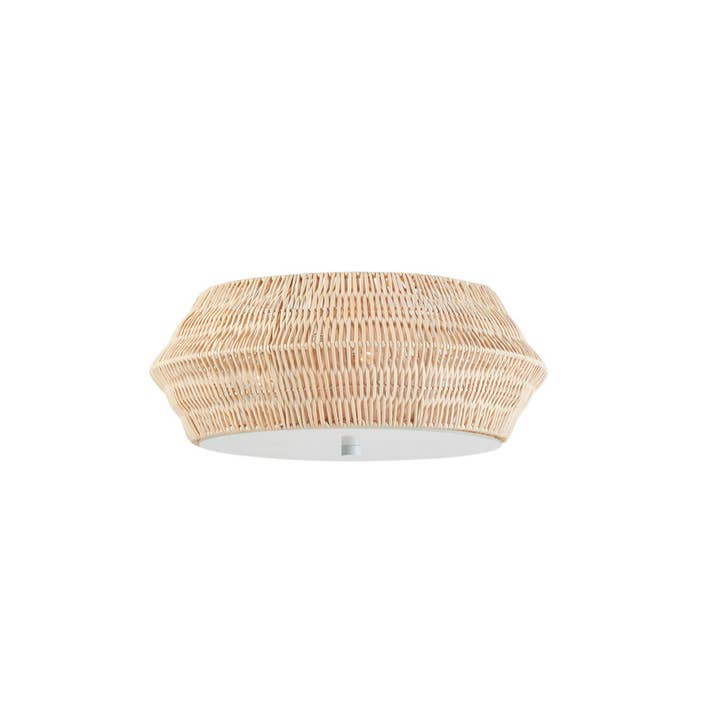 Olliix - Wholesale Sconce - Natural Boho Bamboo Flush Mount Ceiling Light