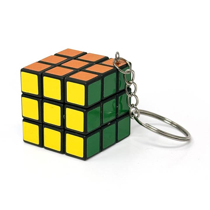 Retro Cube Game Keychain – Classic Puzzle Gamer Charm for wholesale by Rainbow Unicorn Birthday Surprise
