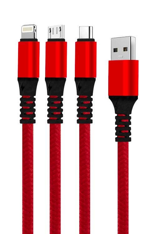 Mighty Wireless - Wholesale Charging Cable - Fabric 3 In 1 Cables1