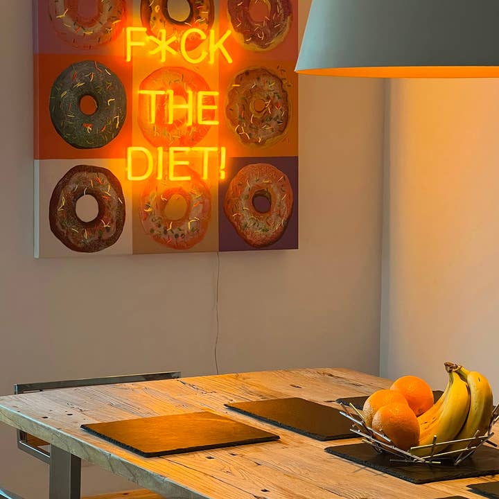 'F the Diet' Wall Artwork - LED Neon for wholesale by Locomocean