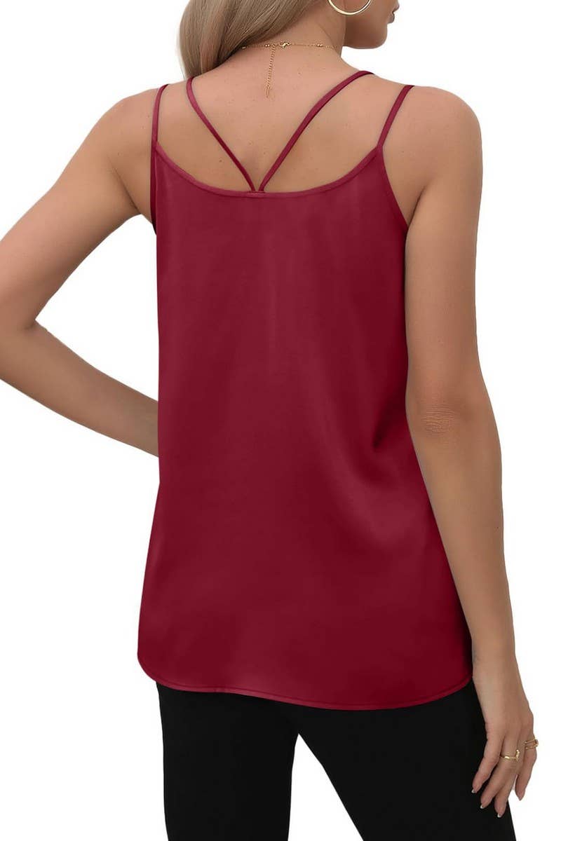 NINEXIS - Wholesale Camisole - Women's - CWTTK0441_SOLID COLOR V-NECK CAMISOLE LOOSE TOP14