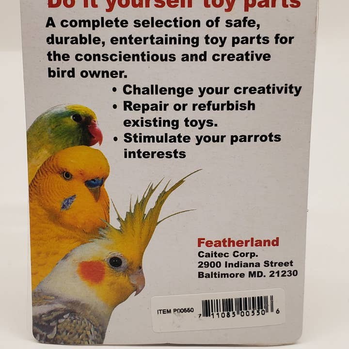 Caitec Inc - Wholesale Bird swing/toy - PLASTIC SQUARE RINGS, 2" BIRD TOY PARTS1
