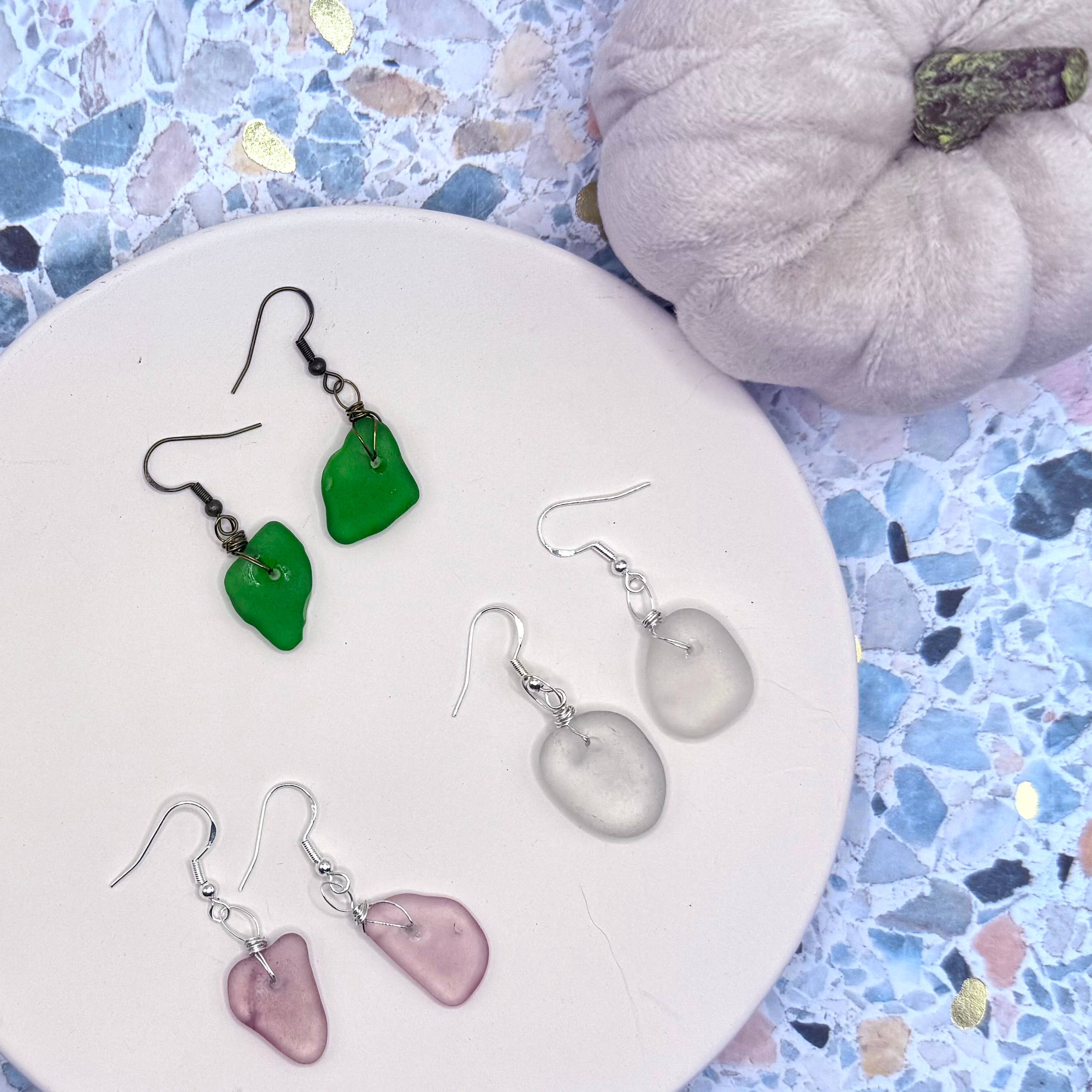 Cyn Elizabeth Studios - Vendita all'ingrosso Orecchini pendenti - Orecchini in vetro di mare Salt & Story8