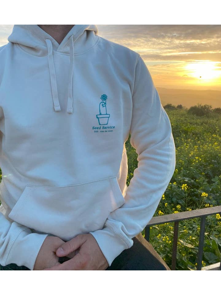 olas de coral - Wholesale Hoodie - Men's - Grow It Local Sweatshirt - Vintage White1