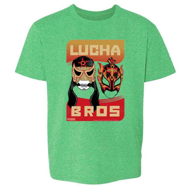 Pop Threads - Wholesale Screen Printed T-Shirt - Kids - Lucha Bros Masks Penta Zero M Fenix Lucha Libre Kids & Youth Tee