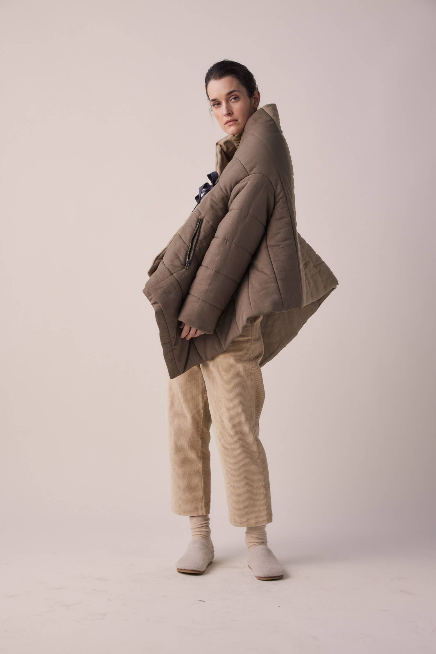 Bronze Grey Blanket quilt jacket for wholesale on Faire7