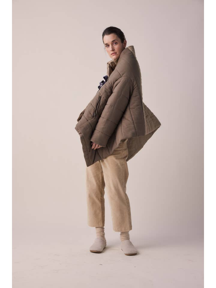 Bronze Grey Blanket quilt jacket for wholesale on Faire7