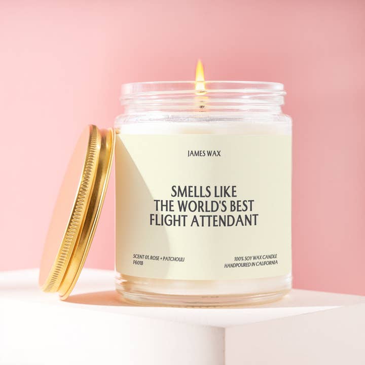 James Wax - Wholesale Jar/Filled Candle - Flight Attendant Gift Smells Like World's Best Flight Attendant Candle Best Cabin Crew Gift For Flight Attendants F601B
