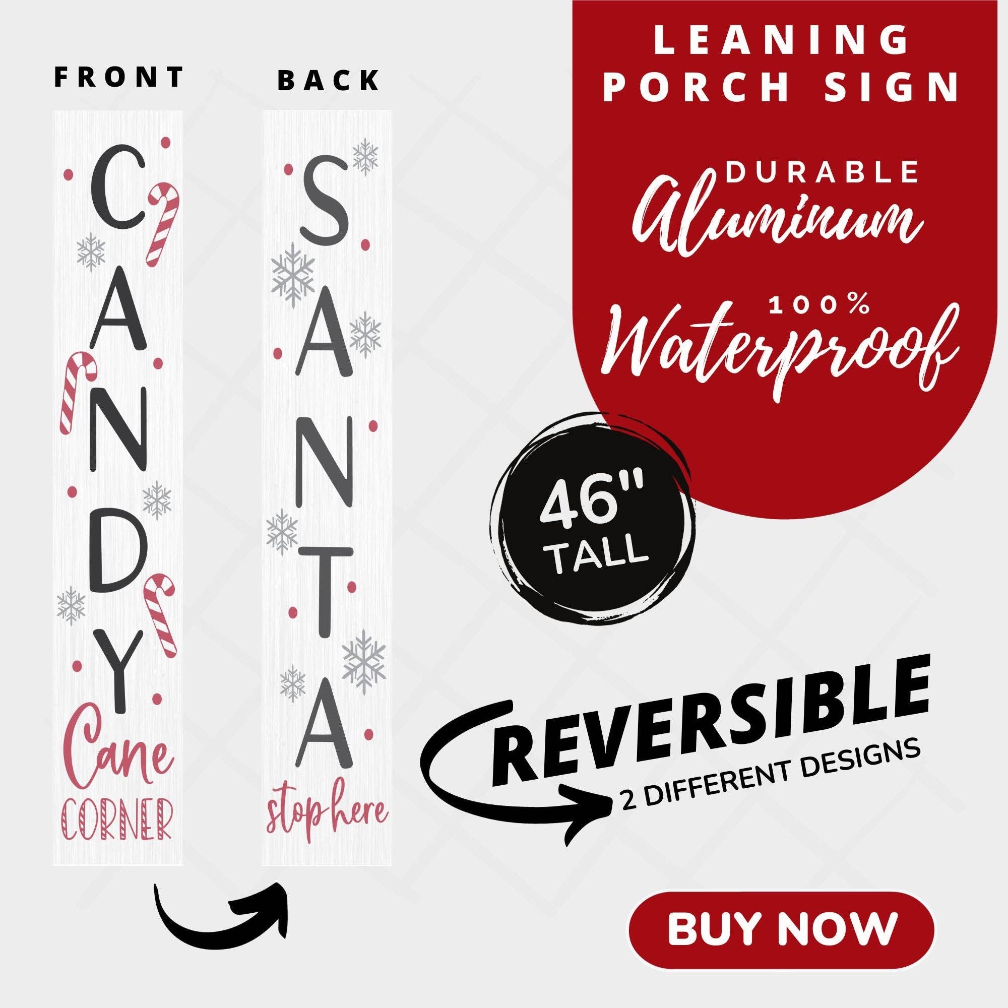 9th Letter Press – Engroshandel Julepynt – Candy Cane Christmas Porch Leaner Velkomstskilt2