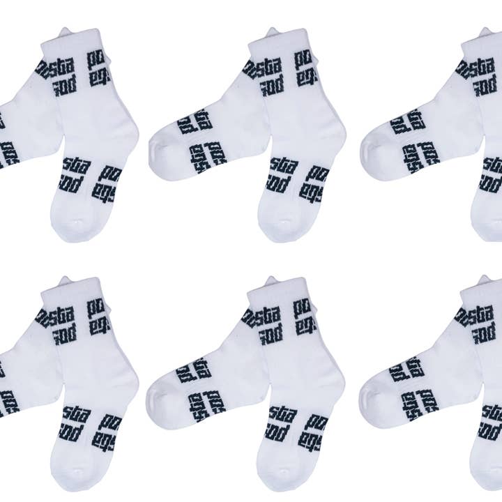 POSTA "Tetris" French Vanilla Kids Sport Sock for wholesale by POSTA Designs Studio