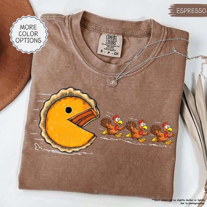 Maglietta Comfort Colors Pumpkin Pie Chasing, Felpa Divertente per la vendita all'ingrosso da parte di Glaime