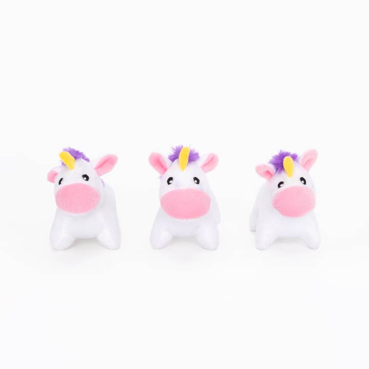 Miniz - Unicorns (3-pack) - Dog Toy for wholesale by ZippyPaws