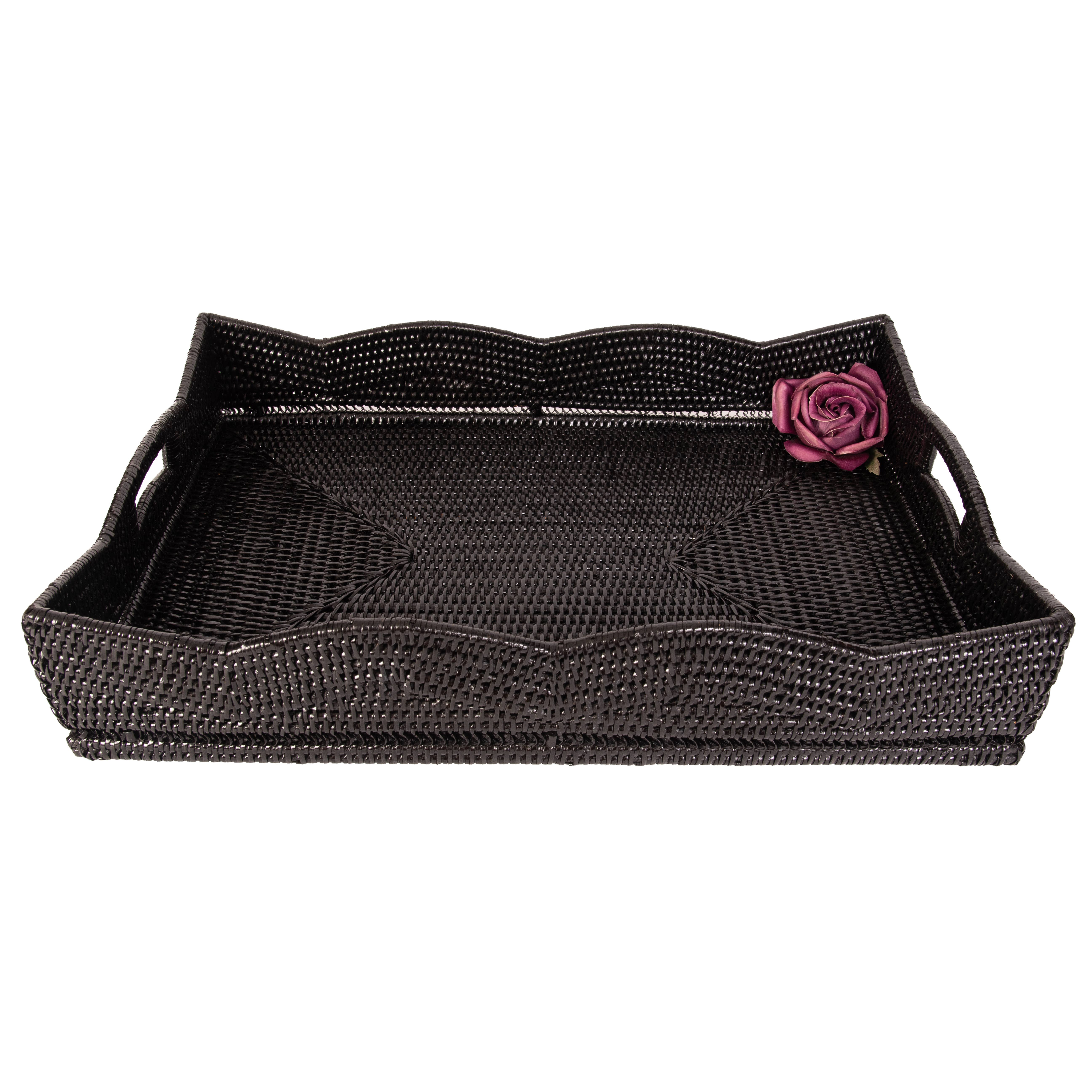 Artifacts Trading Company - Wholesale Decoratief dienblad - Rotan Dienblad – Rechthoekig Schelpontwerp4