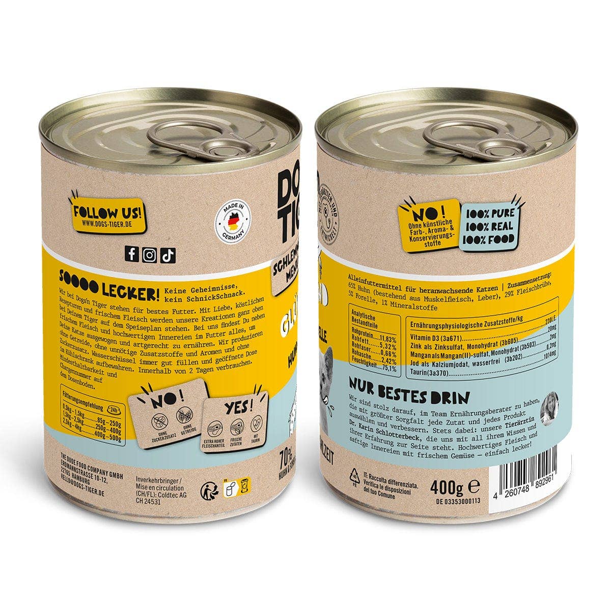 Dogs’n Tiger - Wholesale Pet Food - Cat - Dogs'n Tiger Junior cat food lucky child chicken & trout3