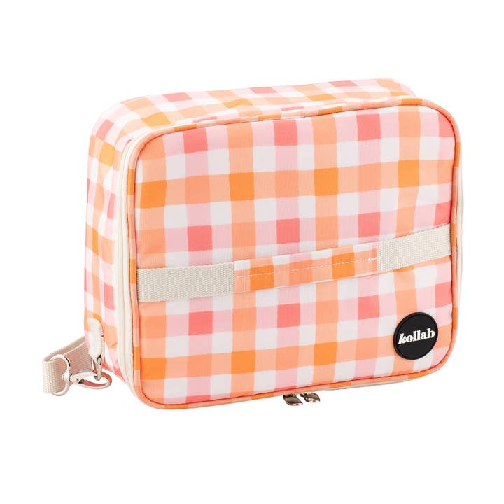 Borsa Bento Watermelon Peach Check per la vendita all'ingrosso da parte di Kollab
