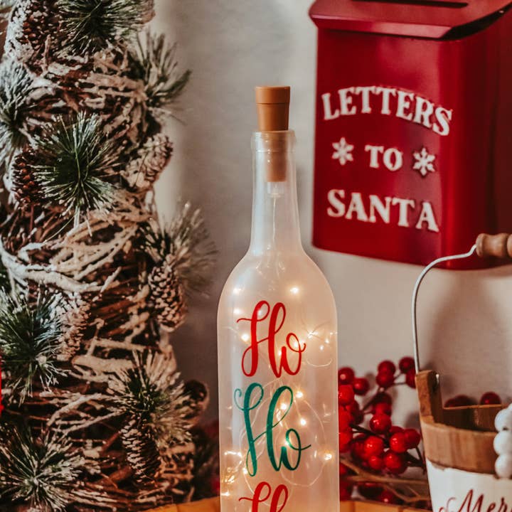 Firefly Home Designs - Wholesale Decorative tabletop object - Christmas Wine Bottle, Christmas 2024 Decor, Lamps, Gifts0