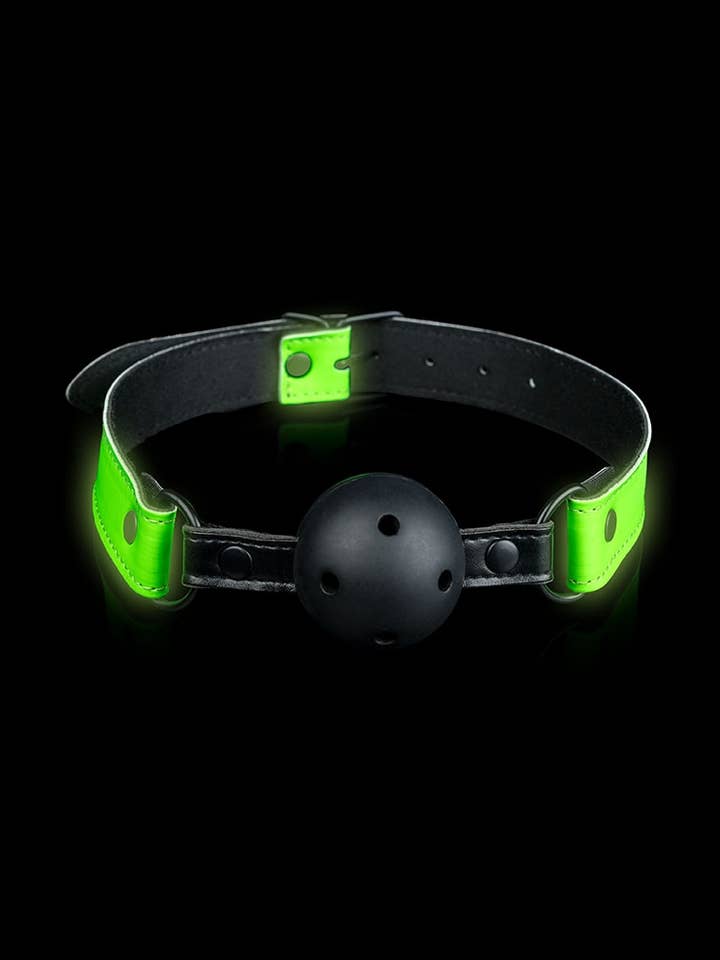 Breathable Ball Gag - Glow In The Dark for wholesale by Shots