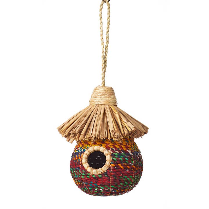 SERRV International - Wholesale Bird House - Aribo Thatched Roof Birdhouse