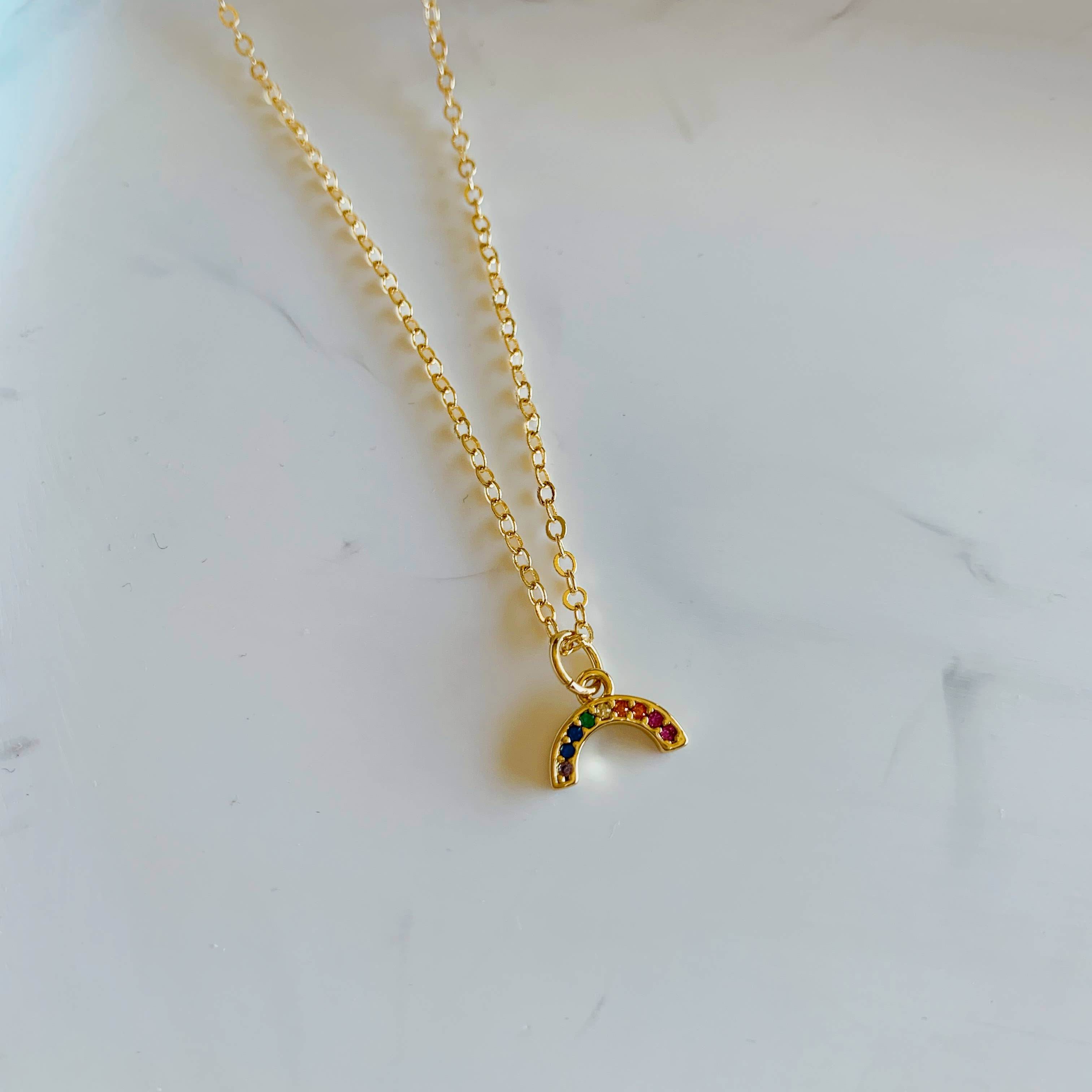 Oh So Lovely – Colar pingente/pendente por atacado – Sobre o arco-íris, colar de ouro0