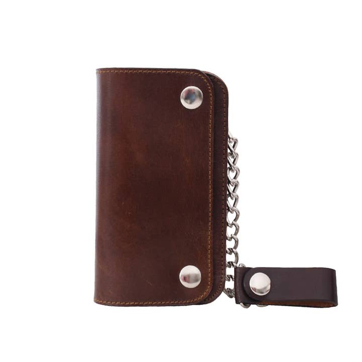 Sort lille lædertrucker pung til mænd for engroshandel hos USA Leather Shop