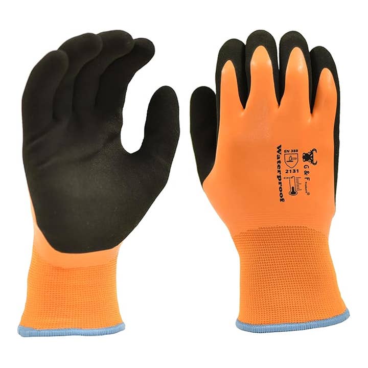 Waterproof Winter Gloves, Insulated HPT Palm Coating 1 Pair for wholesale by G & F Products