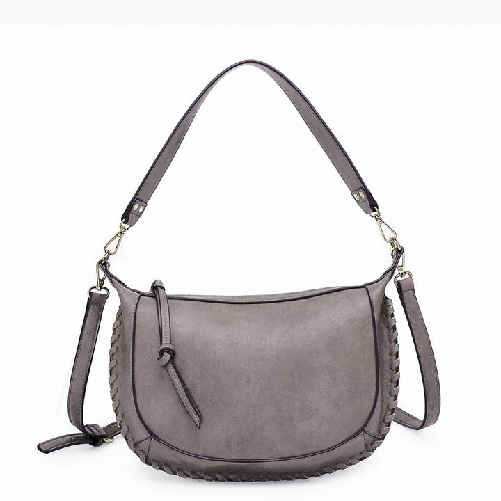 Jen & Co. - Wholesale Crossbody Bag - Women's - M2508 Sierra Structured Shoulder Bag w/ Whipstitch Detail