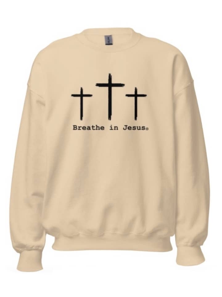 Calvary Cross - Crewneck Sweatshirt for wholesale by Breathe in Jesus®