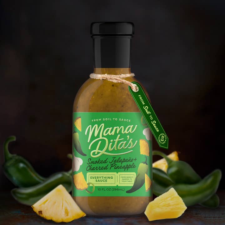 Smoked Jalapeño & Charred Pineapple Everything Sauce for wholesale by Mama Dita's