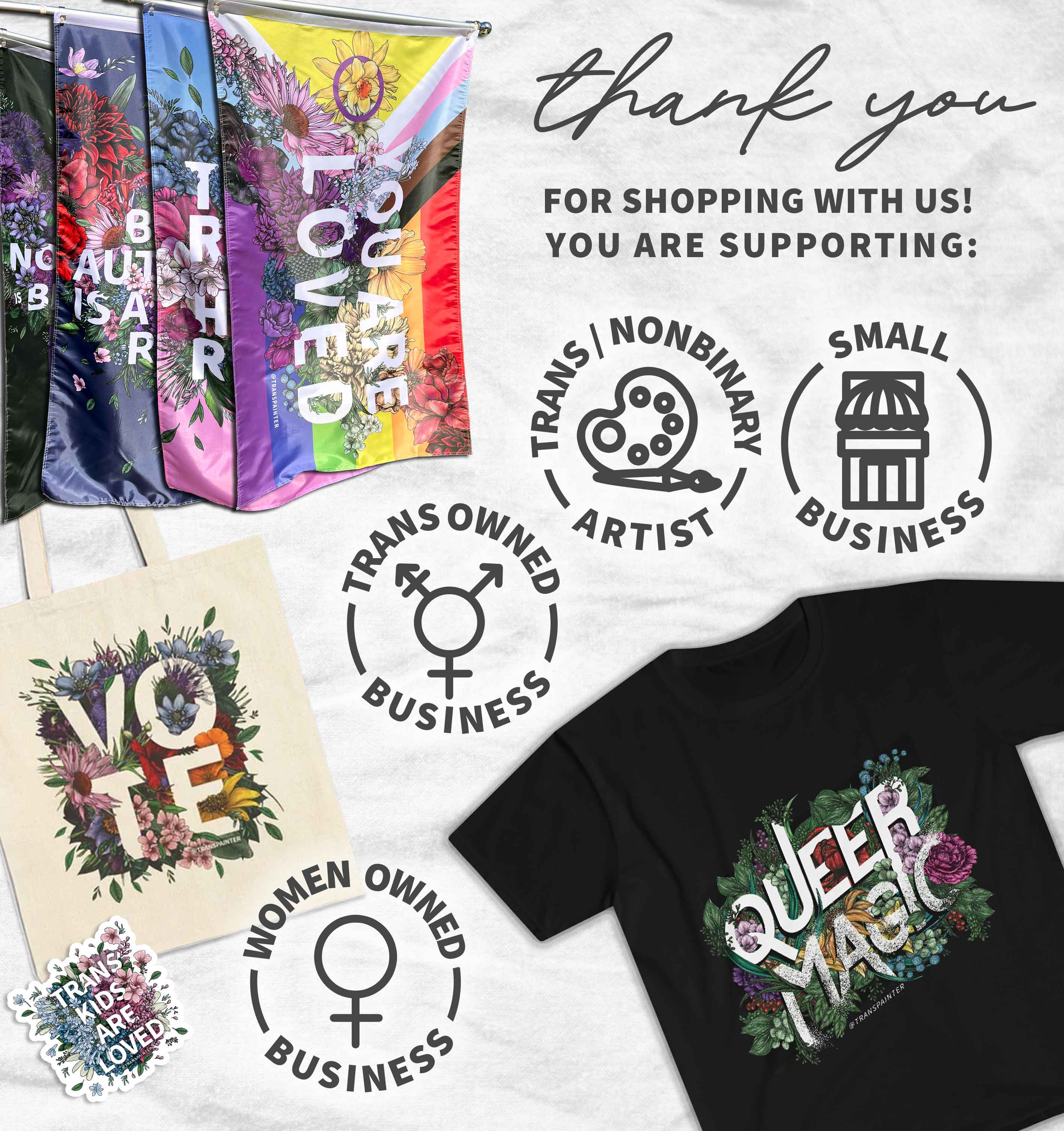 Transpainter - Wholesale Flag - Trans Rights Are Human Rights Flag | Trans Pride Flag4